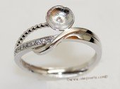 srm055  sterling silver ring setting in adjust size