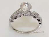 srm056  sterling silver ring setting in adjust size