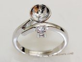srm057  sterling silver ring setting in adjust size