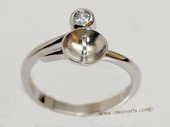 srm058  sterling silver ring setting in adjust size