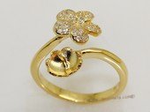 srm071  Gold color sterling silver ring setting