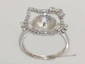 srm073 Fashion sparkling sterling silver Ring Setting in adjustable size