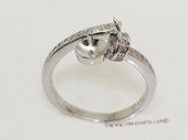 srm079 Fashion sparkling sterling silver Ring Setting in adjustable size