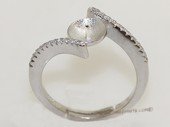 srm080 Fashion sparkling sterling silver Ring Setting in adjustable size
