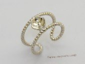 srm156 Fashion 925 Silver Adjustable Ring Setting wholesale