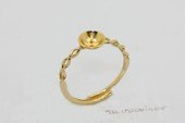 srm211 Fashion Sterling Silver Adjustable Ring Setting in Gold Color