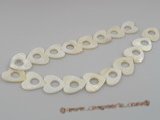 ss003 Five strands 30mm white heart shape shell beads wholesale