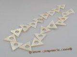 ss004 Five strands 20mm triangle white shell beads wholesale