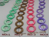 ss016 Five strands 30mm orbicular shell beads wholesale, different color