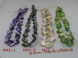 ss021 nugget shape shell strands wholesale, different color