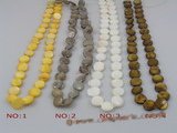 ss026 five strands 10mm coin shape shell beads strands wholesale