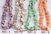 ss036 nugget shape shell strands wholesale, different color