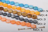 ss040 Five strands 20mm coin shape shell strand in wholesale