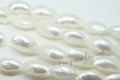 ss041 13*20mm White Oval Shape Shell Bead Strands