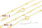 Stnc002 Gold toned Copper Jewelry Chain in 16inch, Bag of 5