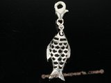 stp011 Classic fish bracelet Charm in Sterling Silver