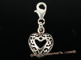 stp018 Classic Heart Charm in Sterling Silver