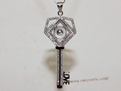 stp159 Sterling Silver Sparkling Zircon Pendant Tail For Jewelry Marking