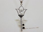stp161 Sterling Silver Sparkling Zircon Pendant Mounting For Jewelry Marking