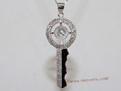 stp162 Sterling Silver Sparkling Zircon Pendant Mounting For Jewelry Marking