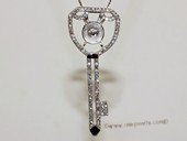 stp163 Sterling Silver Sparkling Zircon Pendant Mounting For Jewelry Marking