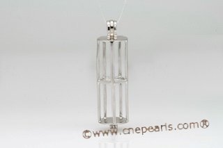 Swpm007 Sterling Silver Key/Long Wish Pearl Holder Cage