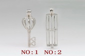 Swpm007 Sterling Silver Key/Long Wish Pearl Holder Cage
