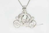 Swpm008 Wholesale Carriage Design Cage Pendant in Sterling Silver