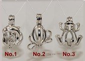 Swpm012 Sterling silver Wish pearl pendants (cages) wholesale