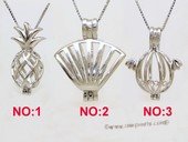 Swpm030 Sterling silver Wish pearl pendants (cages) wholesale