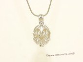 Swpm035 Wholesale  Sterling Silver Four Leaf Cage Pendant