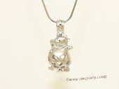 Swpm039 925 Sterling Silver Lovely Pet Style Cage Pendant