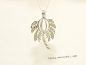 Swpm043 Wholesale Palm Tree Design Cage Pendant in Sterling Silver