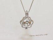 Swpm045 Wholesale Paw Print Design Cage Pendant in Sterling Silver