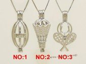 Swpm055 Sterling silver Wish pearl pendants (cages) wholesale