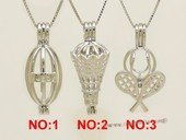 Swpm055 Sterling silver Wish pearl pendants (cages) wholesale