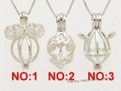 Swpm069 Sterling silver Wish pearl pendants (cages) wholesale