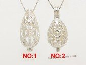 Swpm074 Sterling silver Wish pearl pendants (cages) wholesale