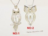 Swpm076 Wholesale Owl Design Cage Pendant in Sterling Silver