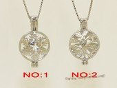 Swpm078 Sterling silver Wish pearl pendants (cages) wholesale