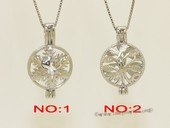 Swpm078 Sterling silver Wish pearl pendants (cages) wholesale