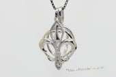 Swpm085 Wholesale  Fleur-de-lis Figure  Design Cage Pendant in Sterling Silver