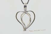 Swpm086 Wholesale  Heart  Design Cage Pendant in Sterling Silver