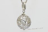 Swpm087 Sterling silver Wish pearl pendants (cages) wholesale