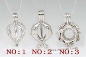 Swpm101 Sterling silver Wish pearl pendants (cages) wholesale