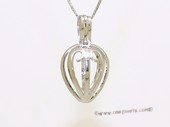 Swpm500 Large Size Heart Design Cage pendant in 925 Sterling Silver