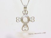 Swpm501 Large Size Cross Design Cage pendant in 925 Sterling Silver