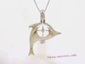 Swpm502 Large Size Dolphin Design Cage pendant in 925 Sterling Silver