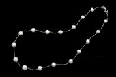 Tcpn069 Graduated Freshwater Pearl Tin Cup Necklace, 18-Inch, 5.0-9.0mm
