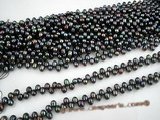 sds04 five strands peacock 6-7m side-dirlled pearls